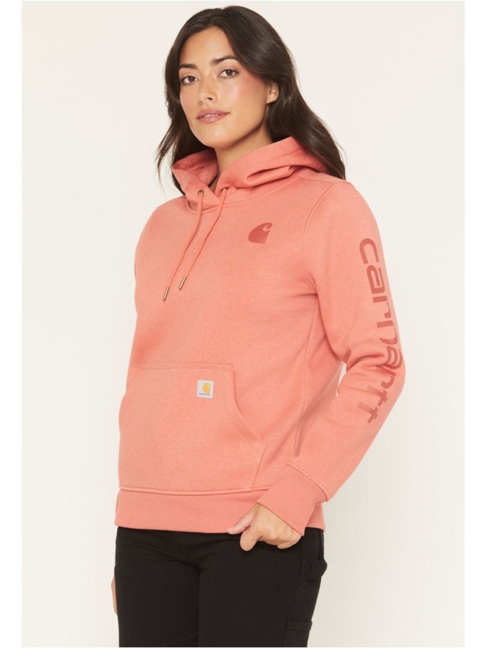 Carhartt Pink Logo Hooded Sweatshirt
